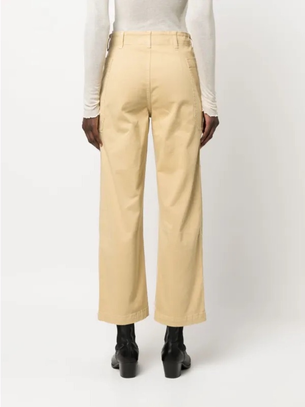 Frame Patch Pocket Denim Cargo Pants In Washed Tan. Size 27 - Picture 2 of 16